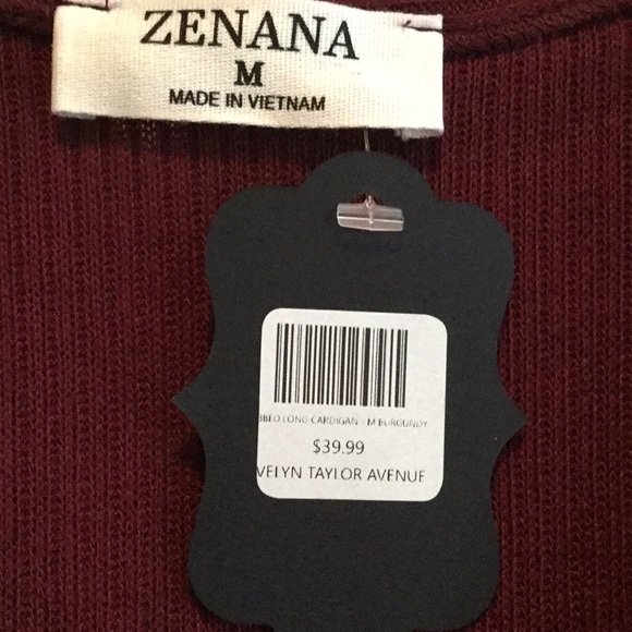 NWT Long-sleeve Burgundy Duster - Picture 2 of 6